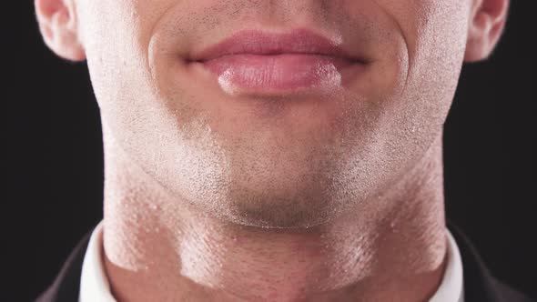 Close-up of a Charming Guy's Smile