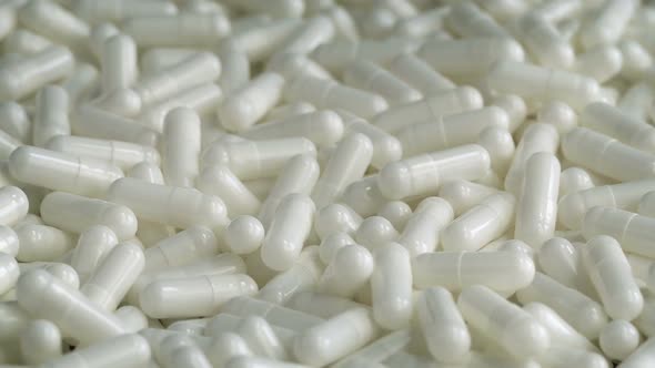 White Medicine Capsules