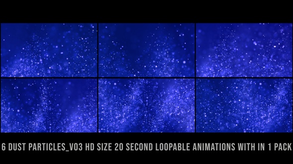 Glittering Particles Pack Blue V03