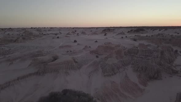 Walls of China, Mungo National Park, New South Wales, Australia Aerial Drone 4K