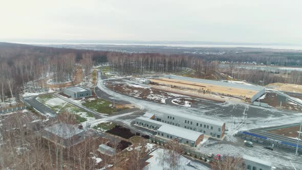 Carcasses of Basins for Waste Water and Workshops at Plant