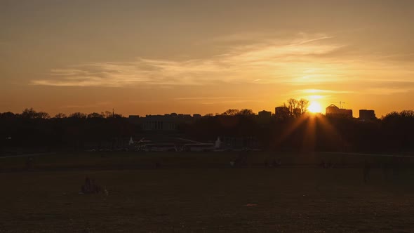 Washington Lincoln Memorial Sunset