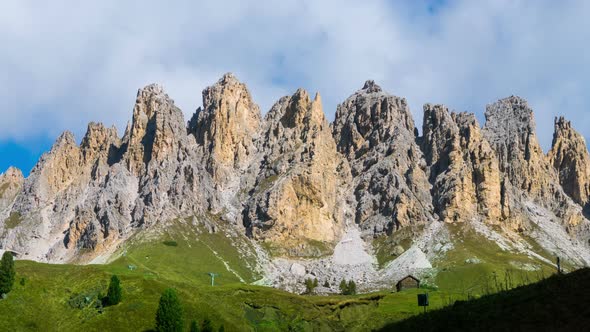 Time Lapse of Dolomites Italy Pizes De Cir Ridge