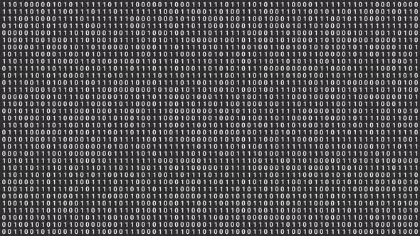 Random digital binary data screen background