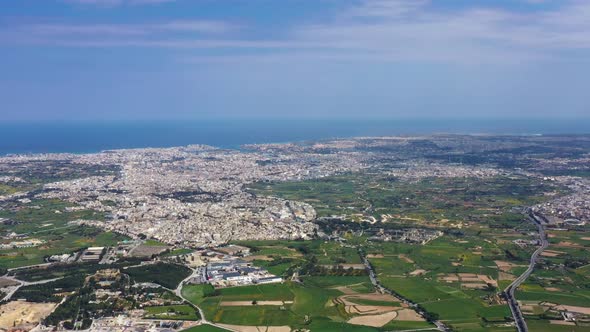 Aerial view of Malta Island