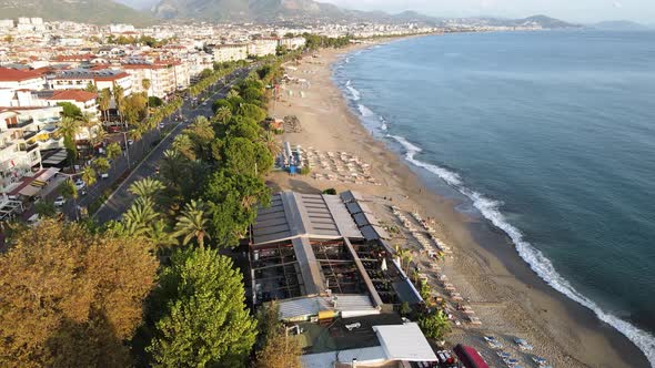 Alanya, Turkey - a Resort Town on the Seashore. Aerial View