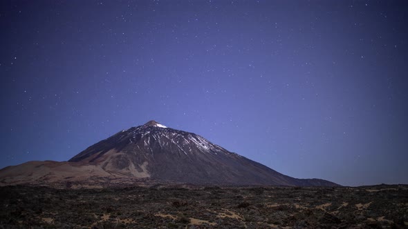 El Teide in Tenerife Canary Islands at Night