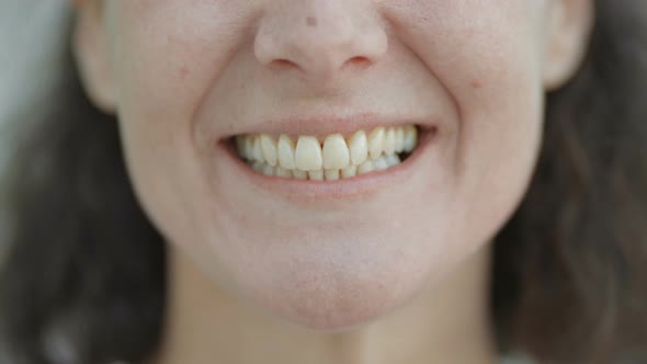 Closeup Shot of Smiling Female Face