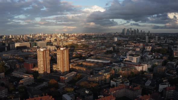 Aerial View of City of London United Kingdom