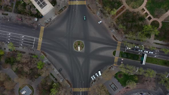 Street junction in center of Yerevan, Armenia, Caucasian region.