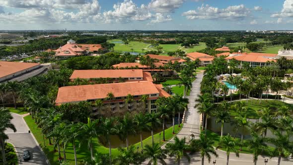 Aerial Fly Over Tour Trump National Doral Miami