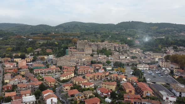 Bolsena Aerial View, Medieval Fortification Castle