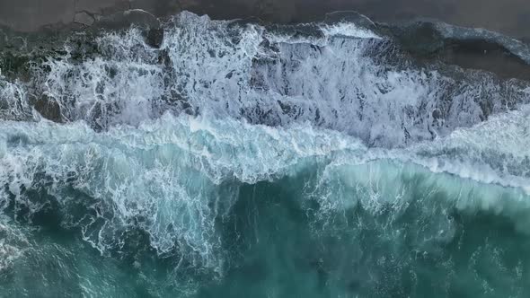 Background Textured Sea Storm aerial view 4 K