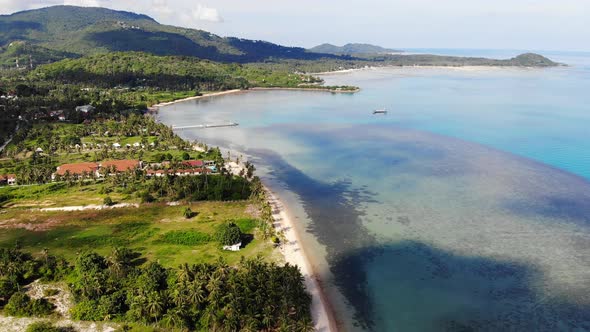 Beautiful high view of nature with sea ocean