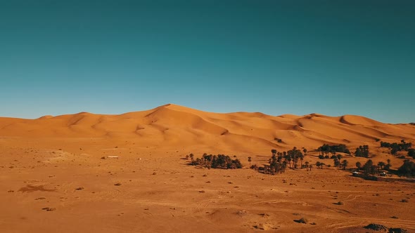 Aerial View Of The Sahara Desert, Near Taghit, Algeria