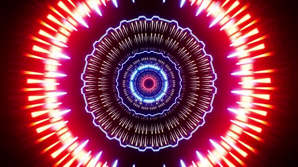 Red Needle Light Streak Portal Loop 4K