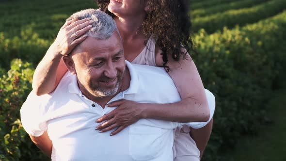 Mature Couple on a Date in the Park