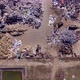 Aerial top down satellite view scroll of recycling yard - VideoHive Item for Sale