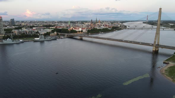 Riga old city panorama