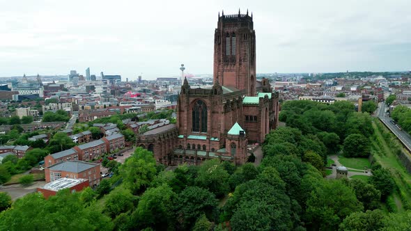 Liverpool Cathedral From Above  Aerial View  Travel Photography