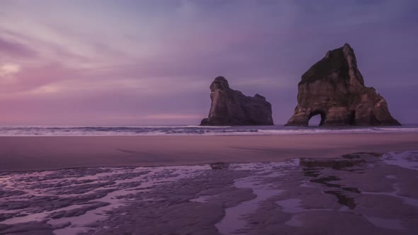 Beautiful empty beach evening