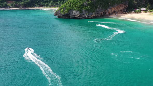 AH - Jetski in Tropical Ocean and Beautiful Island 05