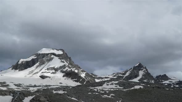 Clouds Move Overthe Italian Alps