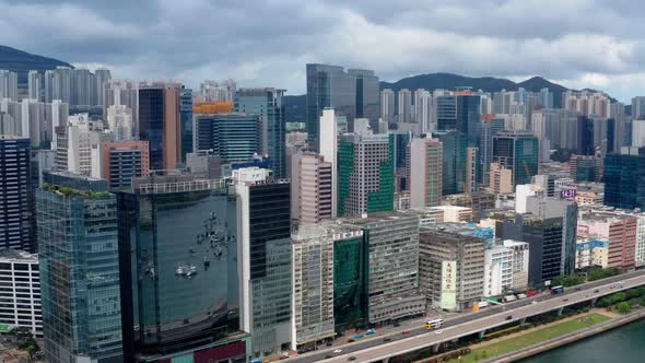 Hong Kong downtown city