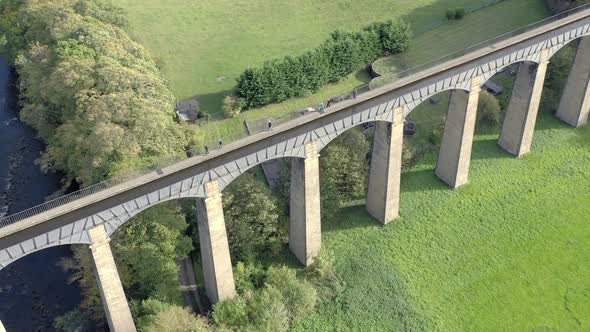 Pontcysyllte Aqueduct in Wales Aerial View