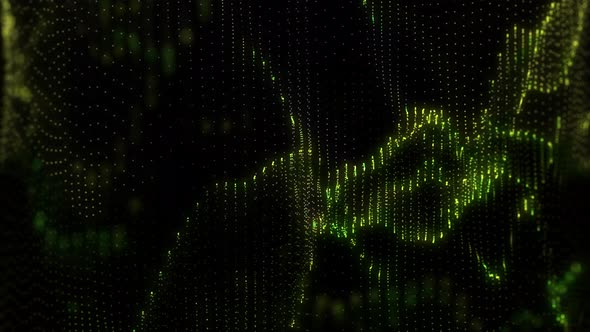 Mir Particle Animated Background Yellow V3 Loop