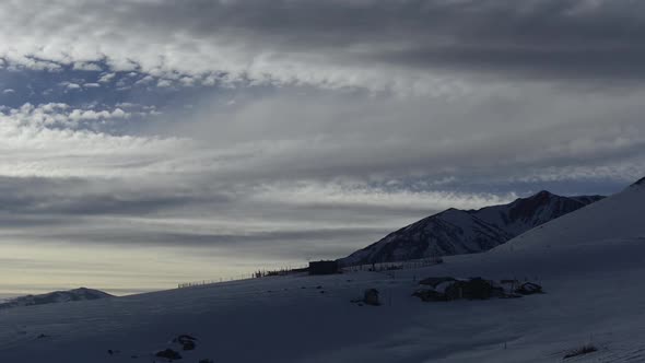 Time lapse view of ski resort in Parva, Chile