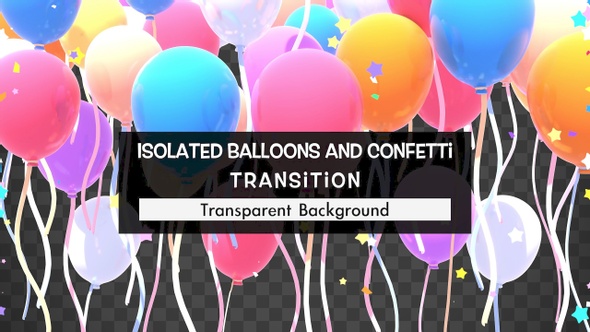 Isolated Balloons And Confetti Transition alt
