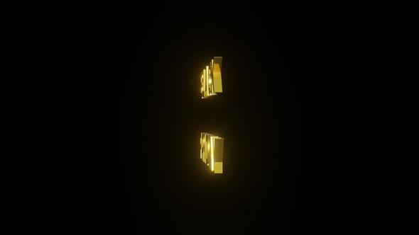 Golden text 'BLACK FRIDAY' on a black background. Holiday 3d concept motion graphics