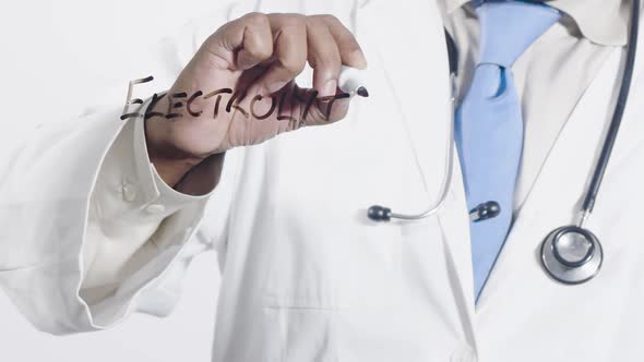 Asian Doctor Writes Electrolytes