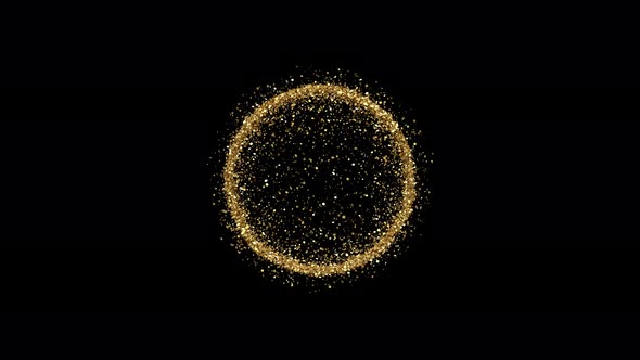 Glitter particles golden Circle 01