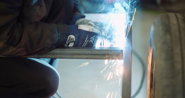 Industry - Welder Welding Steel Construction