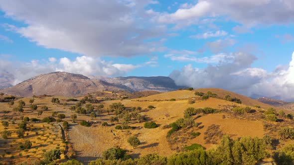 Aerial View of Crete Island Greece