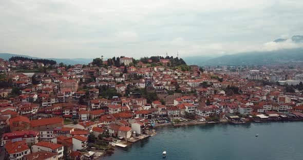 Ohrid lake, Macedonia Aerial