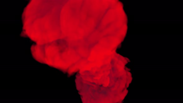 Huge Red Smoke Explosion 4K alt