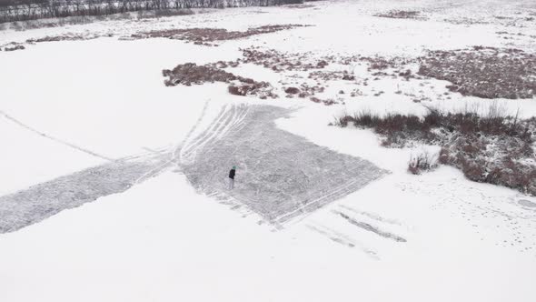 Woman Ice Skating