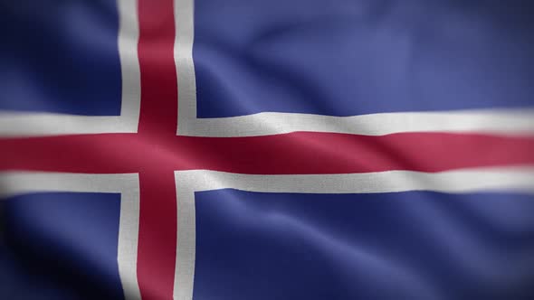 Iceland Flag Textured Waving Front Background HD