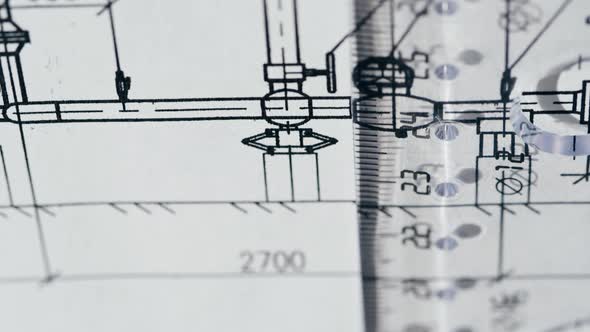 Plan Blueprint Closeup