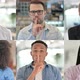Collage of Multiple Race People Showing Quiet Sign Finger on Lips - VideoHive Item for Sale