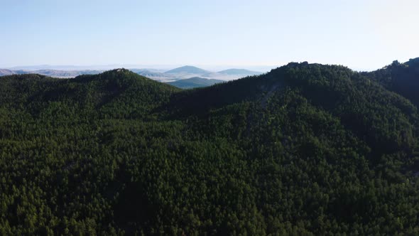 Summer Scenic Mountain Landscape. Aerial Photography