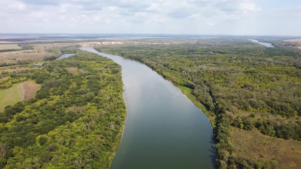 Bend of the Big River Aerial View