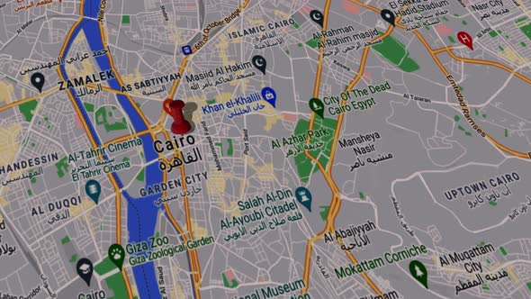 Cairo On Map 4K