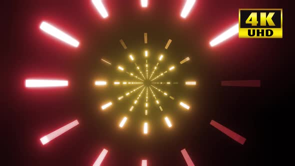 5 Colorful Circular Light Vj Pack