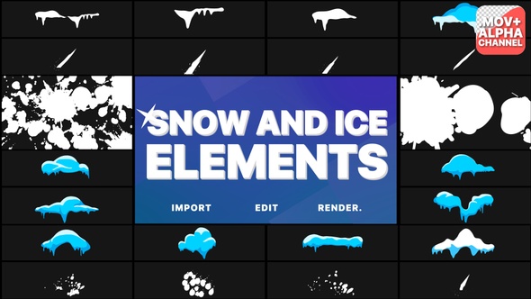 Snow And Ice Elements | Motion Graphics alt