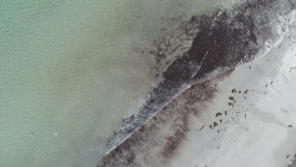 Beach from above slider shot 4K 50fps