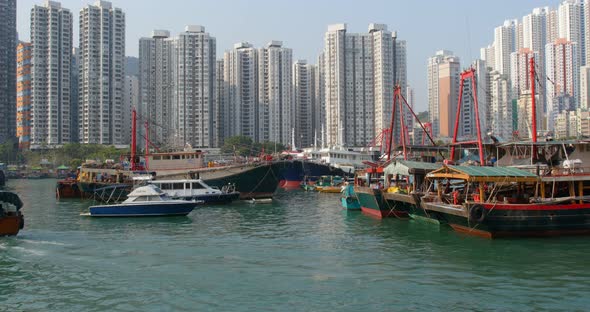 Hong Kong Harbor Port in Aberdeen